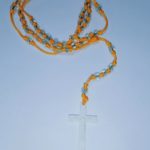 ATCP21-11-0962-A14-TRANSPARENT-BLUE-ROSARY-WITH-YELLOW-THREAD-